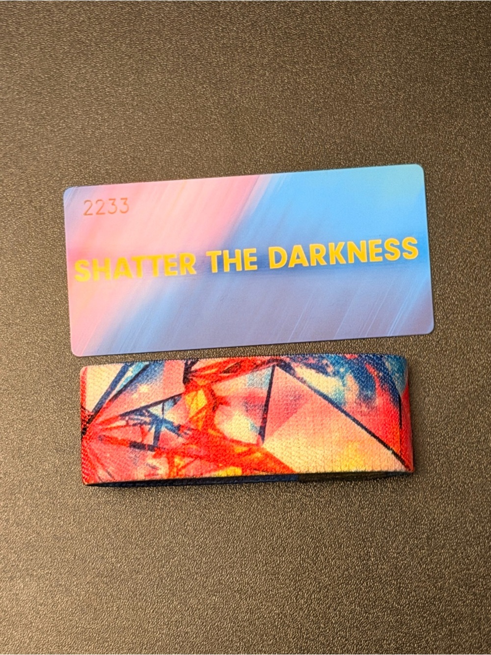 OOS LUMI ZOX ‘Shatter the Darkness’ *CUSTOM XS* Fabric Bracelet #2233